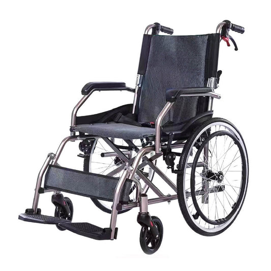 Manual wheelchair with low backrest-JS006