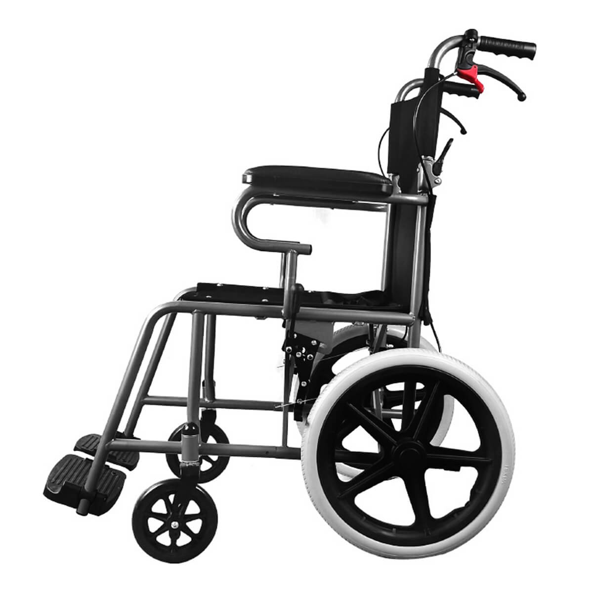 Manual wheelchair with low backrest-JS007