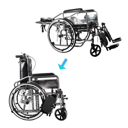 Manual wheelchair with low backrest-JS027