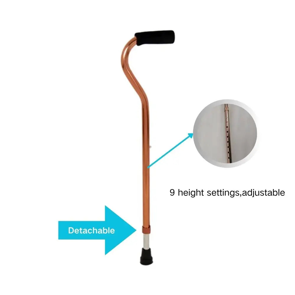 Curved handle 4-feet /single-feet walkingcane-JSG604