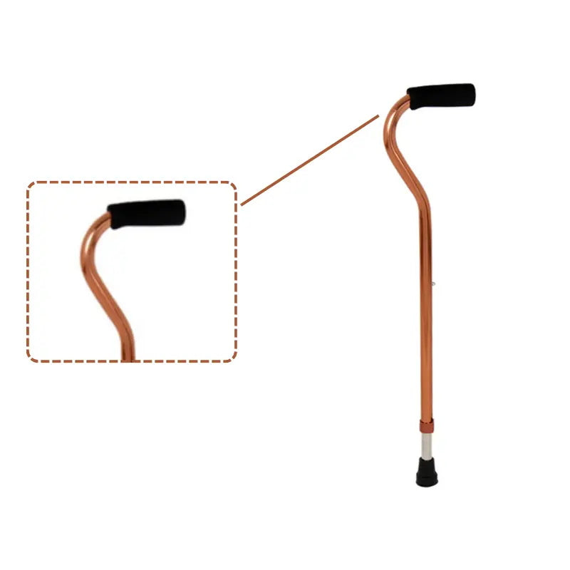 Curved handle 4-feet /single-feet walkingcane-JSG604